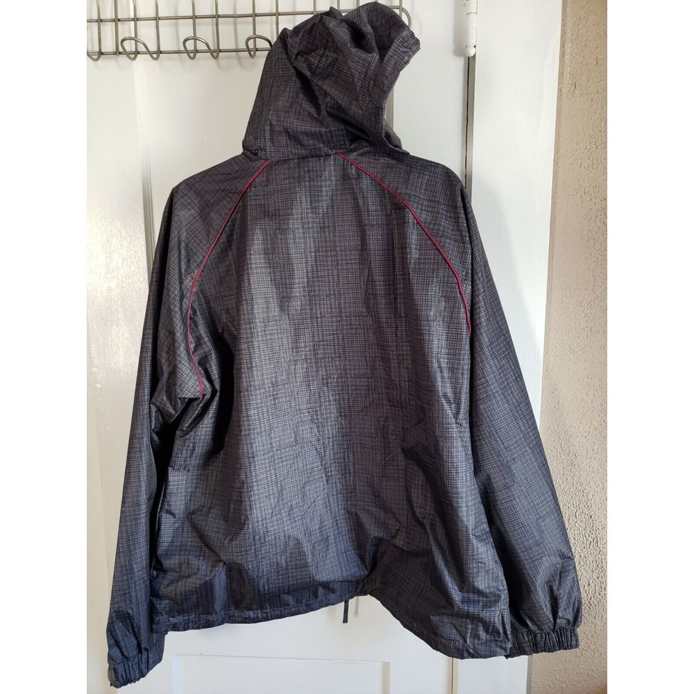 Prairie Mountain Men's Wind /Rain Breaker Jacket Grey Plaid 2x View 3